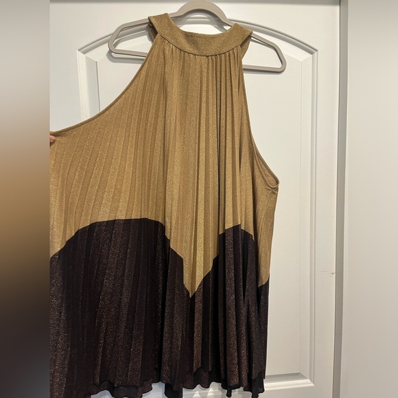 Free people metallic pleated dress size large - Picture 11 of 11